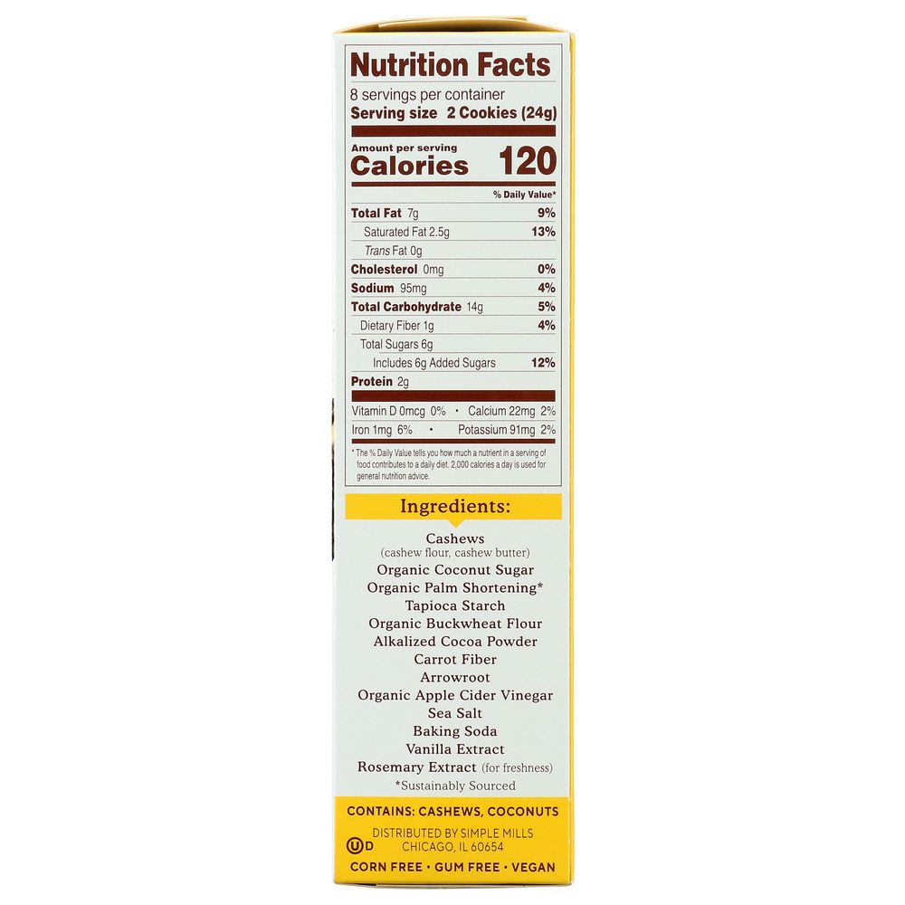 SIMPLE MILLS: Cookies Sndwch Cocoa Cshw, 6.7 oz