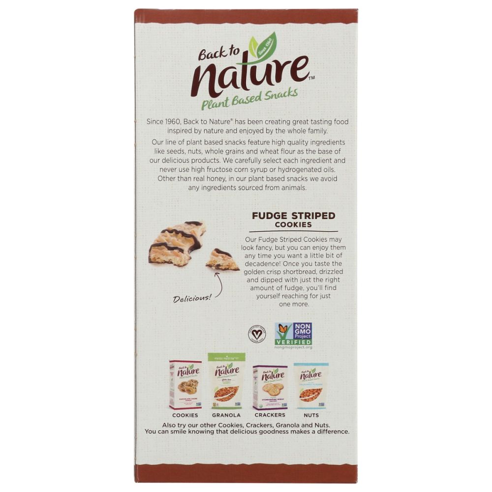 BACK TO NATURE: Fudge Stripe Shortbread Cookie, 8.5 oz