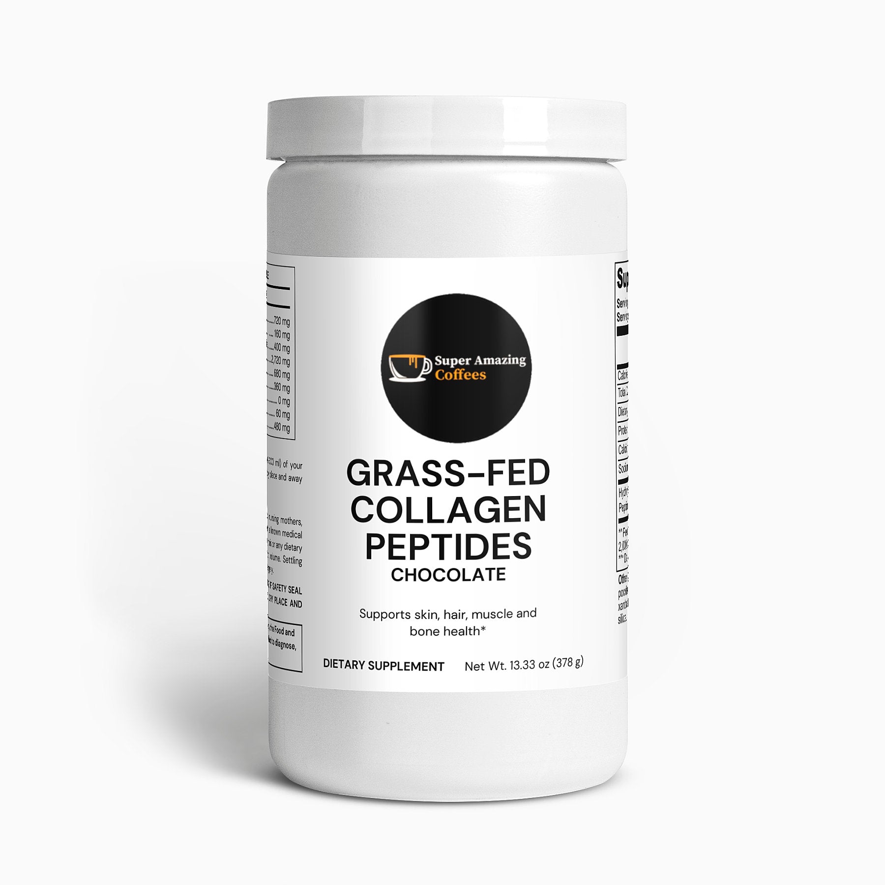 Grass-Fed Collagen Peptides Powder (Chocolate)