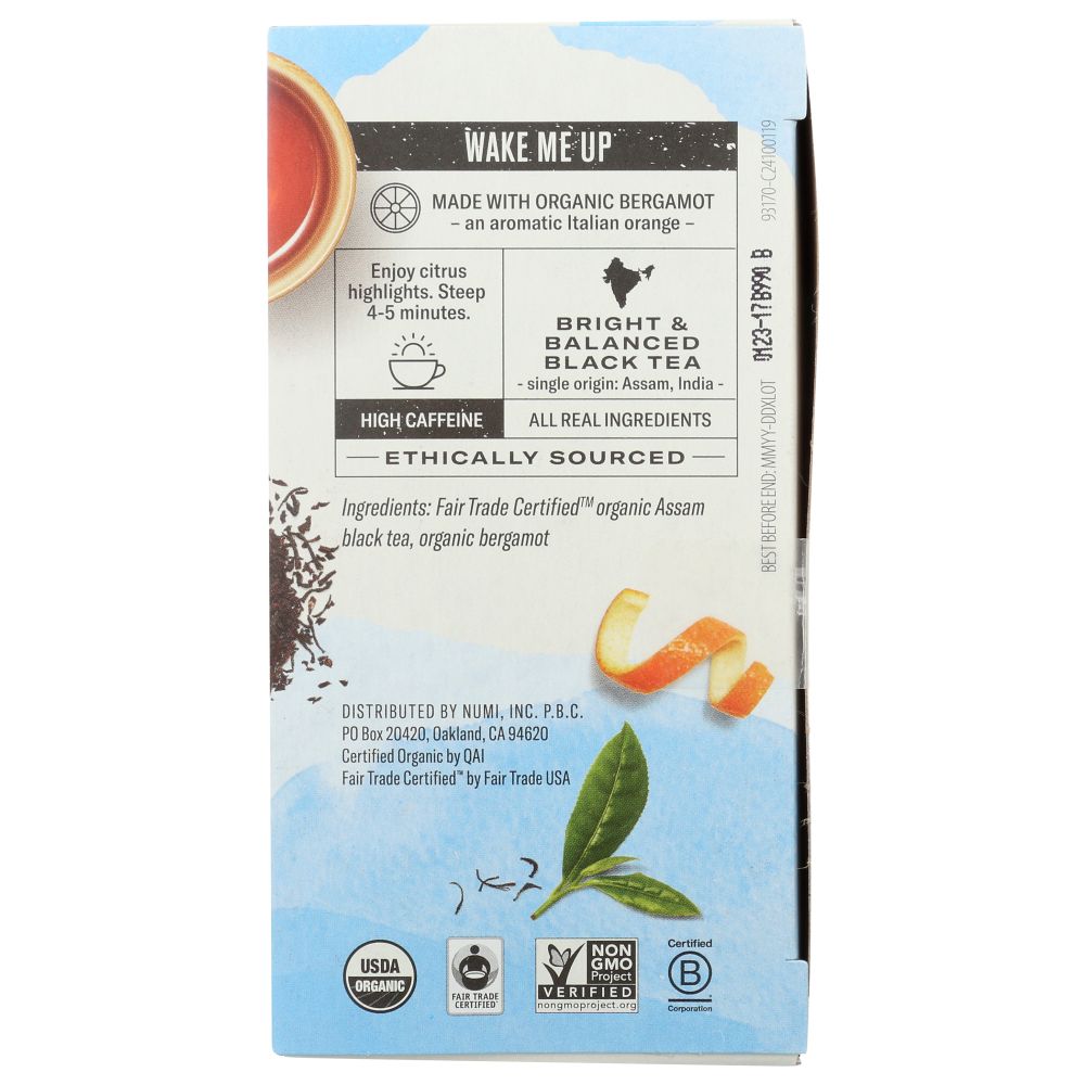 NUMI TEAS: Aged Earl Grey Assam Black Tea, 18 bg