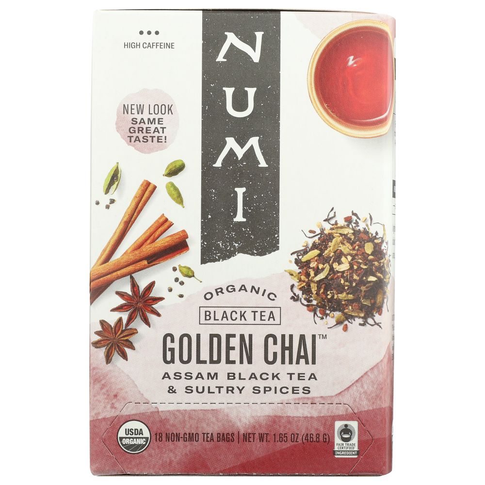 NUMI TEAS: Golden Chai Assam Black Tea, 18 bg