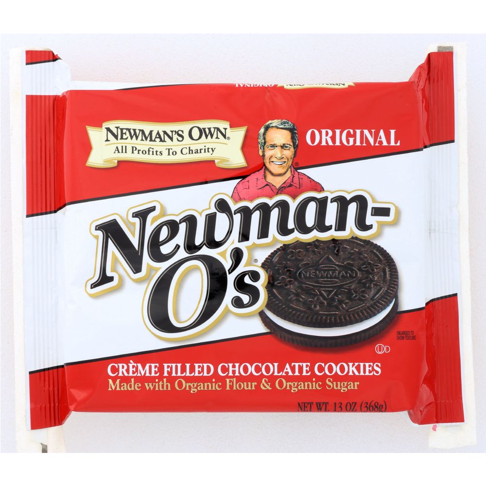 NEWMAN'S OWN ORGANIC: Newman O's Original Cookies Chocolate with Vanilla Creme, 13 oz