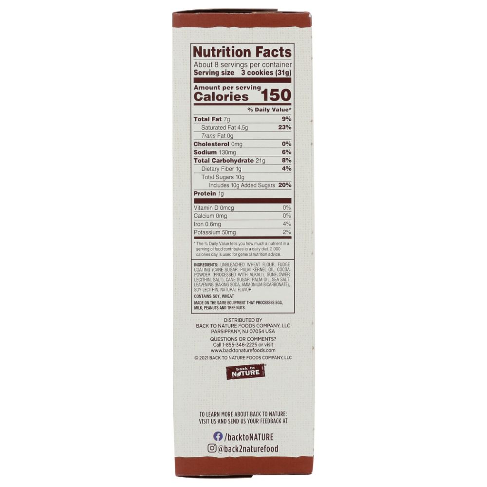 BACK TO NATURE: Fudge Stripe Shortbread Cookie, 8.5 oz