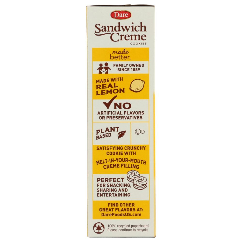 DARE: Sandwich Creme Lemon Cookies, 10.2 oz